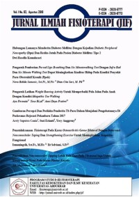 JURNAL FISIOTERAPI : JURNAL ILMIAH FISIOTERAPI VOLUME 5 NOMOR 1